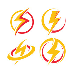 Thunderbolt Lightning Logo Vector Illustration