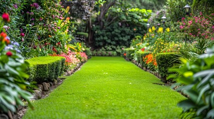 A clearing with bright green grass  img