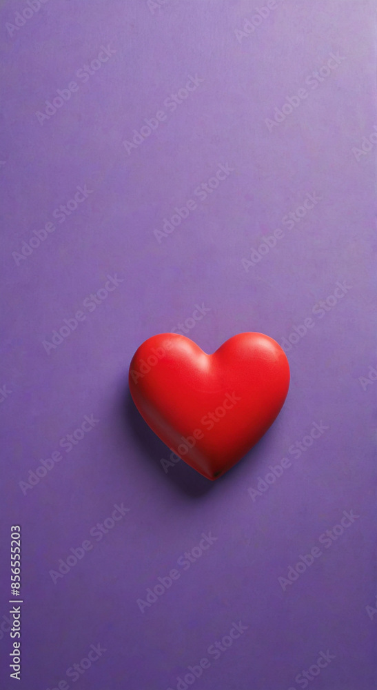 Wall mural red heart on a wooden background