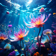 Under water flowers