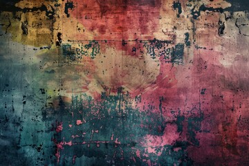 Multicolored abstract artwork with dynamic paint splatters. Creative background design concept