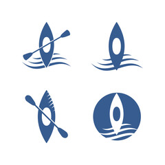 Kayak boat logo icon