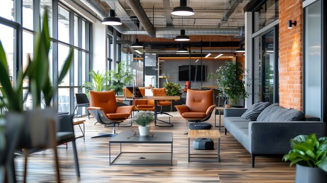 The office is stylish with a sophisticated img