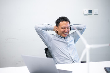 businessman working on laptop computer