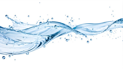 water splash isolated on white