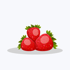 A Taste of Summer Juicy Strawberry Vector Graphic