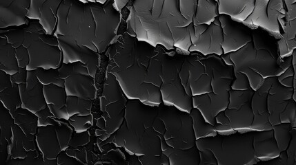 Obraz premium Close-Up of Black Peeled Paint Texture.