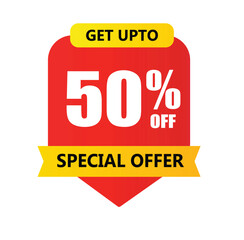 Get Upto 50 percent off Special Offer Vector Graphic