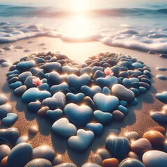 heart pebble.Generative AI