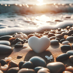 heart pebble.Generative AI