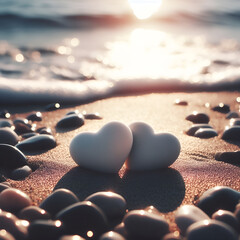heart pebble.Generative AI