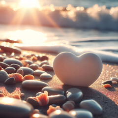 heart pebble.Generative AI