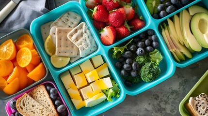 Healthy Lunch Boxes for Kids Packed with Nutritious Snacks and Balanced Meals for School