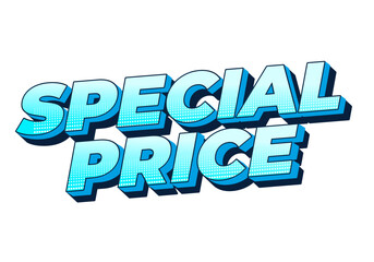 Special price. Text effect in 3D style with good and eye catching colors