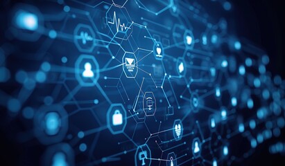 Digital Network Connection Abstract Background