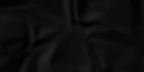 Black wrinkly backdrop paper background. panorama grunge wrinkly paper texture background, crumpled pattern texture. paper crumpled texture. black fabric crushed textured crumpled.