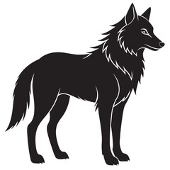 black and white wolf