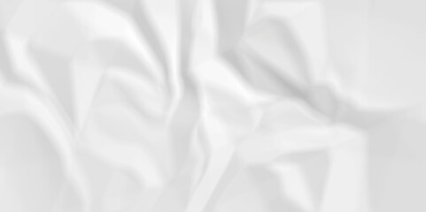 White wrinkly backdrop paper background. panorama grunge wrinkly paper texture background, crumpled pattern texture. paper crumpled texture. white fabric crushed textured crumpled.