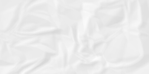 White wrinkly backdrop paper background. panorama grunge wrinkly paper texture background, crumpled pattern texture. paper crumpled texture. white fabric crushed textured crumpled.