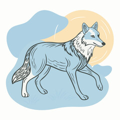 wolf vector illustration