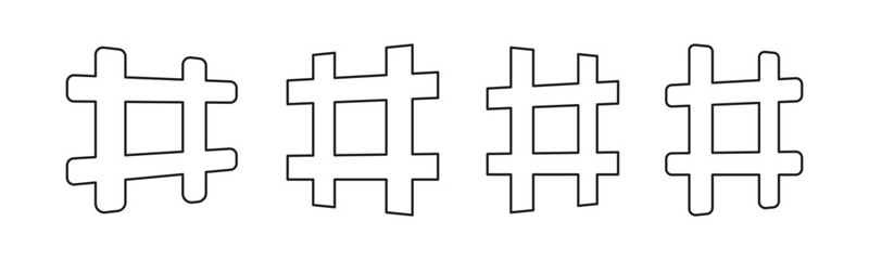 Hashtag icon vector illustration. hashtag sign and symbol