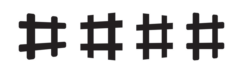 Hashtag icon vector illustration. hashtag sign and symbol