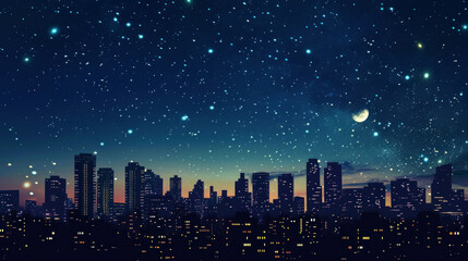 Fototapeta premium landscape beautiful of skyline on the morning, afternoon, evening and night