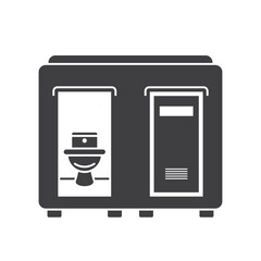 illustration of portable toilet, vector art.