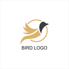 abstract bird logo, Bird logo, eagle and wing, airplane icon, logo template design, Bird technology logo vector design illustration. tech , bird and pixel tech concept design