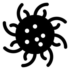 corona virus  glyph icon isolated on white background