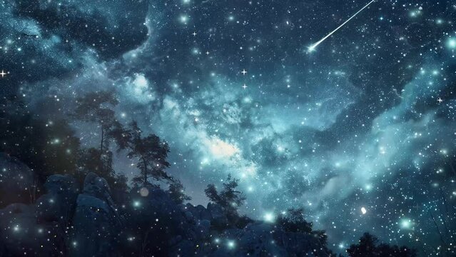 falling star photoshop overlay night sky starlight seamless looping overlay 4k virtual video animation background