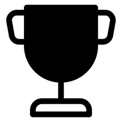 trophy glyph icon isolated on white background