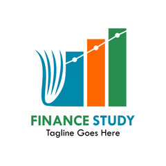 Finance book design logo template illustration