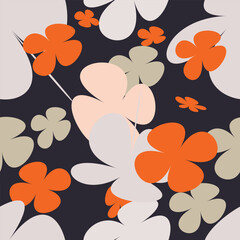 Simple and cute daisy flower floral seamless pattern for kids. Creative kids texture for fabric. flower texture, vector repeat pattern background
