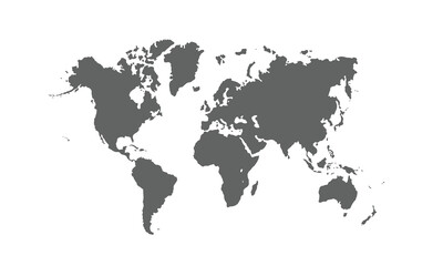 World map isolated on white background. for website layouts, background, education, precise, customizable, Travel worldwide, map silhouette backdrop, earth geography, political, reports.