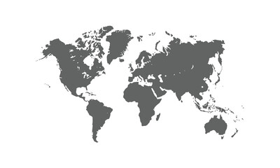 World map isolated on white background. for website layouts, background, education, precise, customizable, Travel worldwide, map silhouette backdrop, earth geography, political, reports.