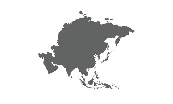 recommend clip art: Asia map isolated on white background. for website layouts, background, education, precise, customizable, Travel worldwide, map silhouette backdrop, earth geography, political, reports.