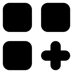 Fototapeta premium menu glyph icon isolated on white background