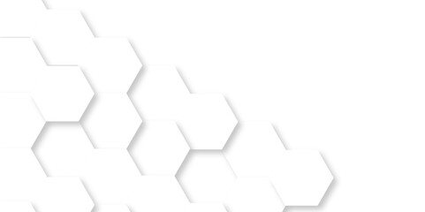 	
Vector White Hexagonal Background. Luxury White Pattern. Vector Illustration. 3D Futuristic abstract honeycomb mosaic white background. geometric mesh cell texture. modern futuristic wallpaper.