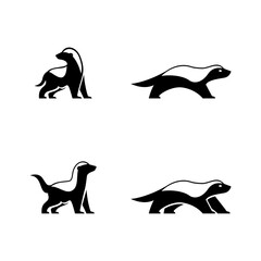 Honey Badger Logo icon Design Vector Image