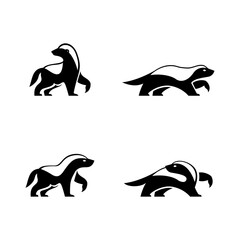 Honey Badger Logo icon Design Vector Image