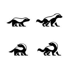 Honey Badger Logo icon Design Vector Image