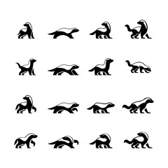 Honey Badger Logo icon Design Vector Image