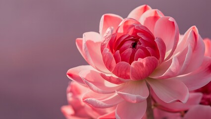 Obraz premium Close up portrait shot of pink flower