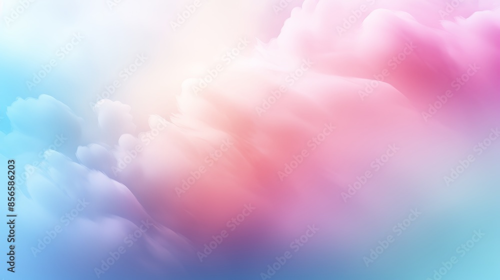 Poster mesmerizing abstract blurred gradient background in pastel hues, reminiscent of a soft and fluffy cloud. 