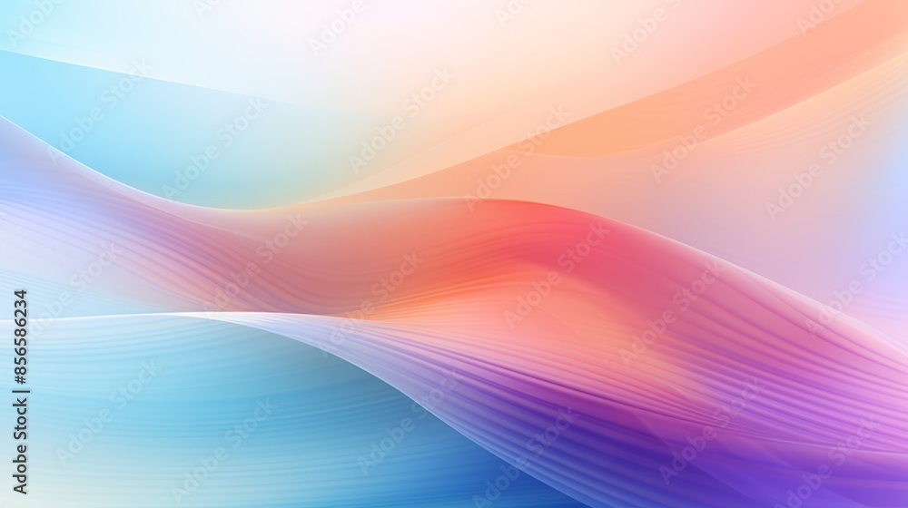 Poster mesmerizing abstract blurred gradient background in pastel hues, reminiscent of a soft and fluffy cloud. 