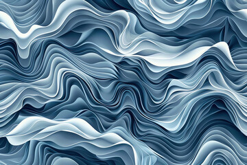 Abstract blue and white wavy texture resembling liquid or fluid movement, creating a dynamic and mesmerizing visual effect.