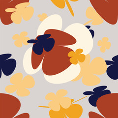 Simple and cute daisy flower floral seamless pattern for kids. Creative kids texture for fabric. flower texture, vector repeat pattern background