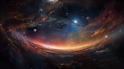 Fototapeta premium Cosmic Symphony - A Galactic Tapestry