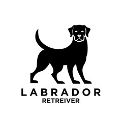 Labrador Retriever logo icon design illustration